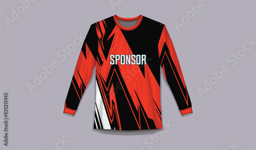 Shirt template, racing jersey design, soccer jersey photo