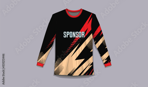 Shirt template, racing jersey design, soccer jersey photo