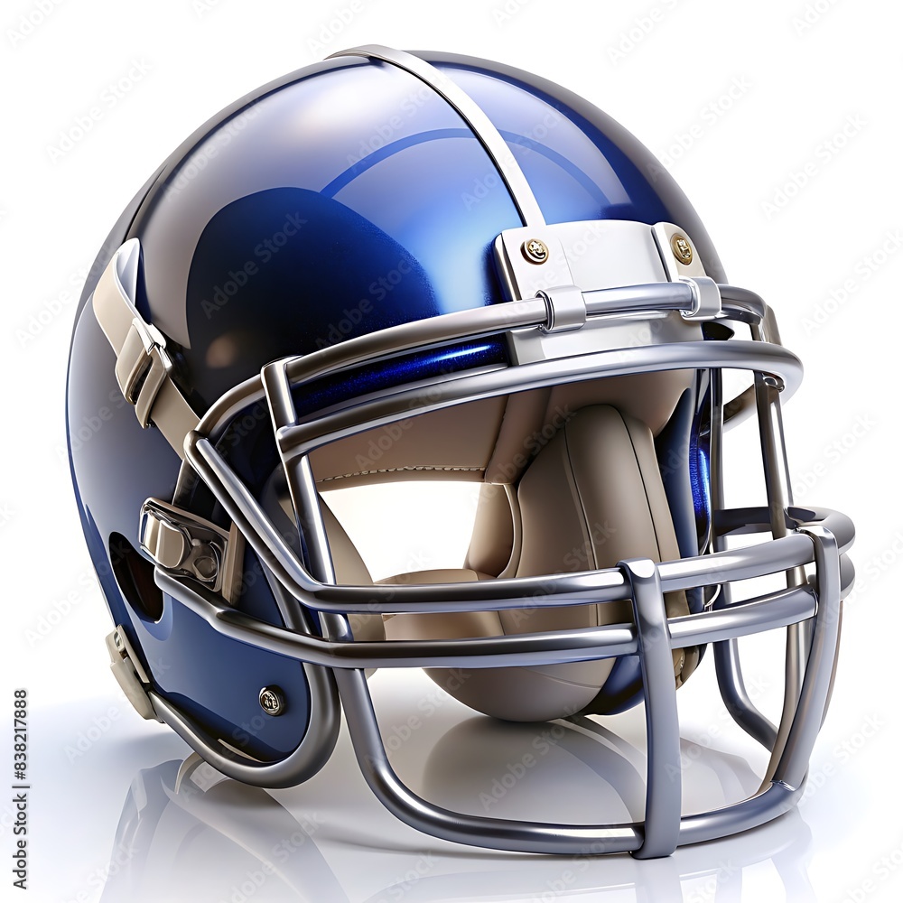 Fototapeta premium American football helmet isolated on white background.