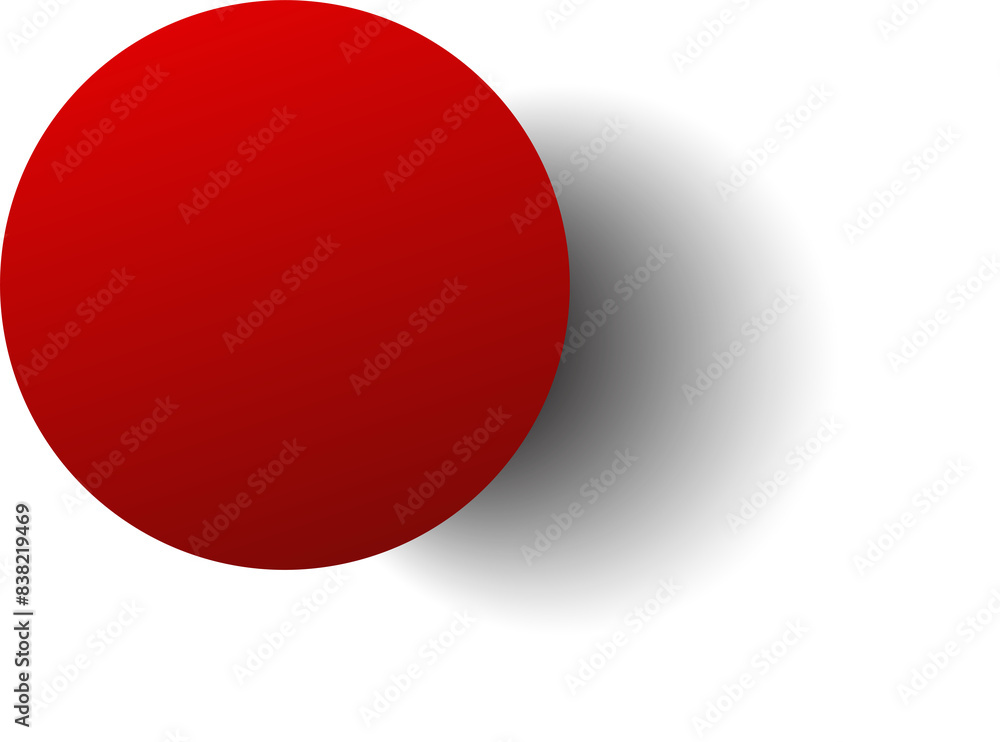 Circle red paper and shadow. Decoration design Circle red paper and shadow. Decoration design