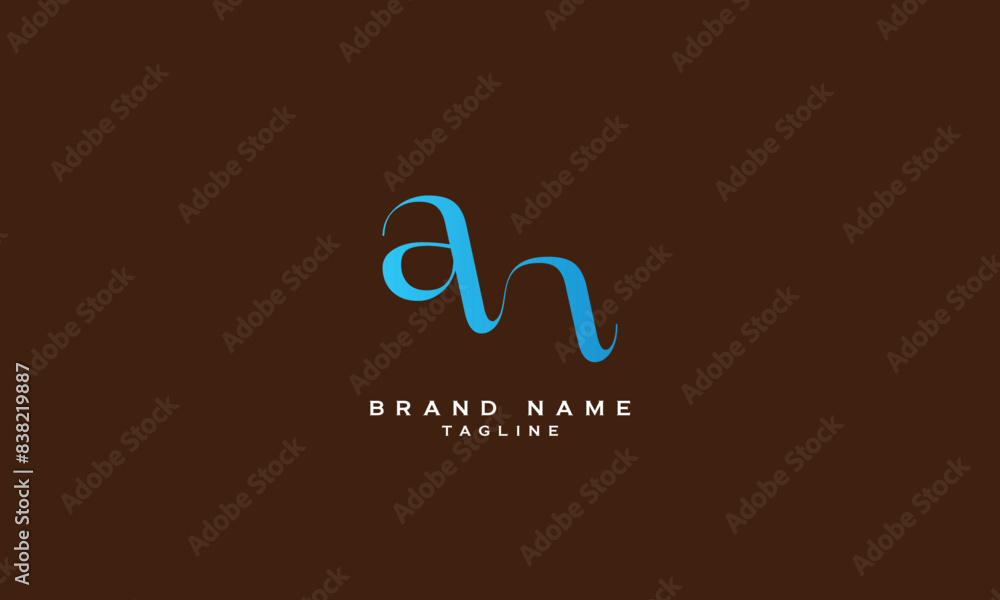 Obraz premium AH, HA, Abstract initial monogram letter alphabet logo design