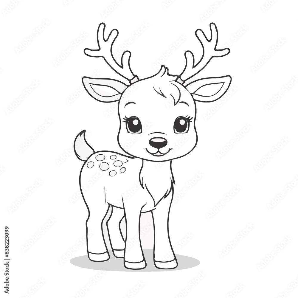 reindeer with christmas tree