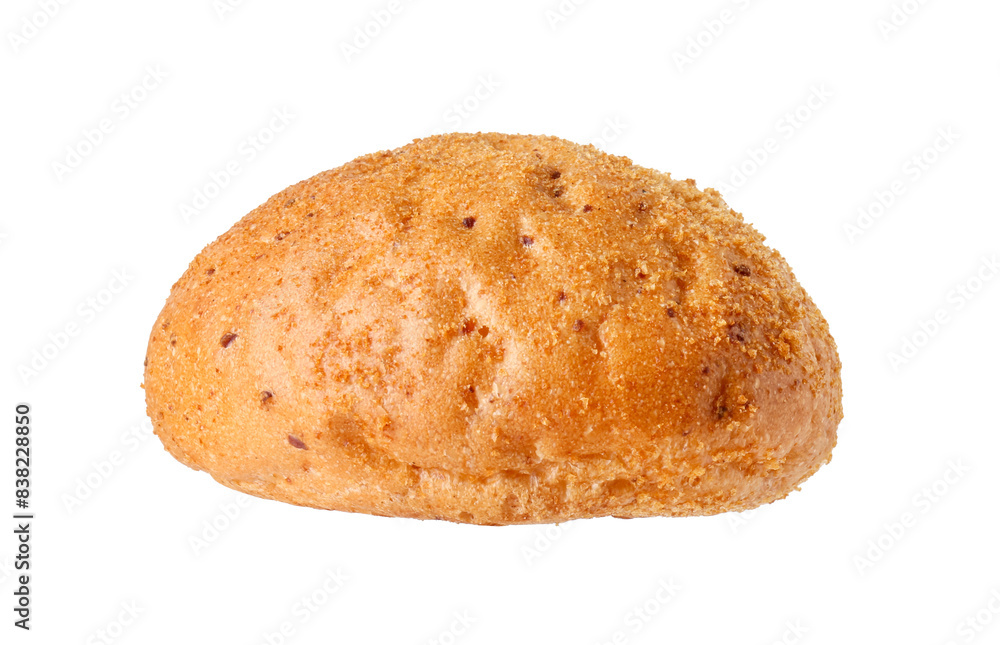One fresh burger bun isolated on white One fresh burger bun isolated on white