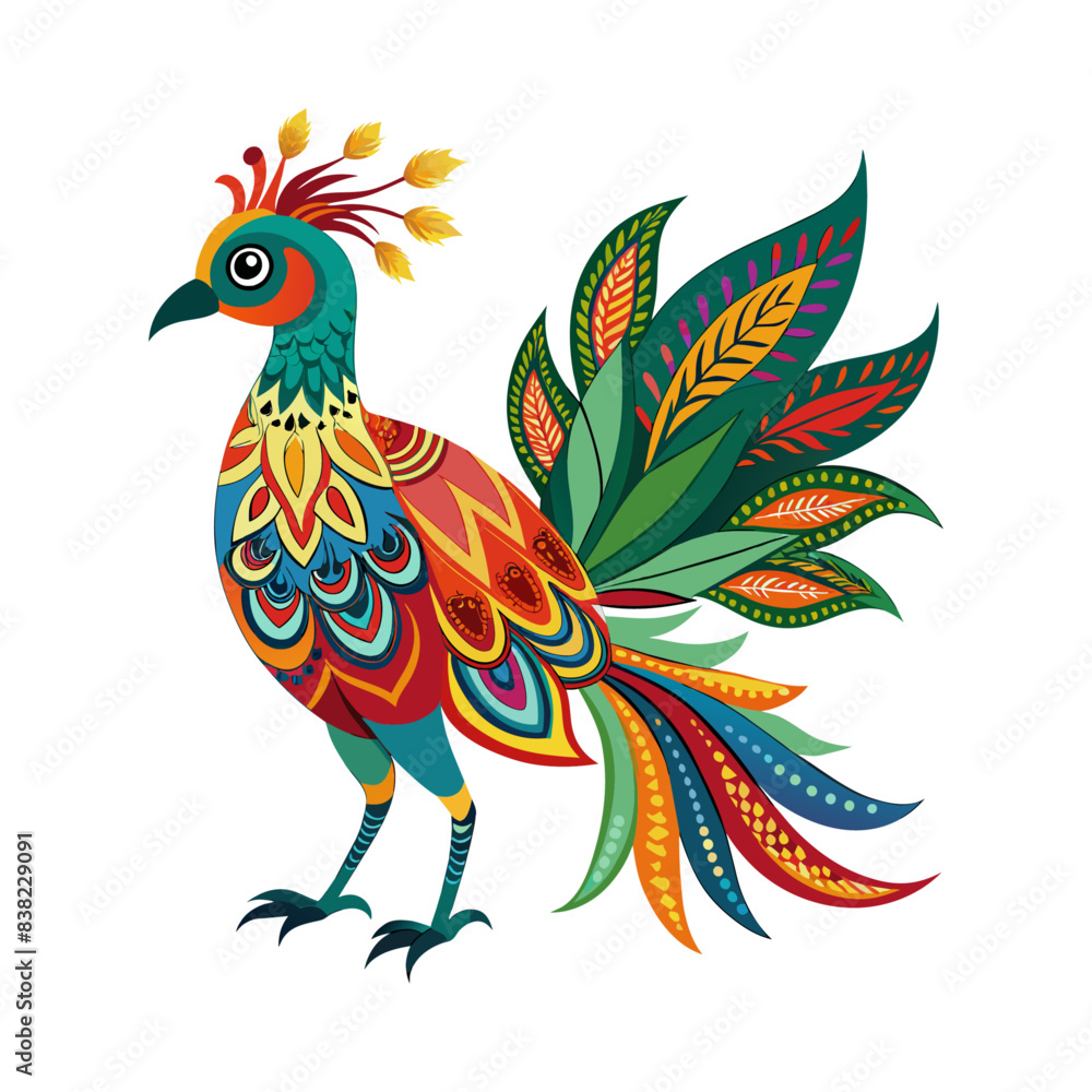 Fototapeta premium peacock isolated on white