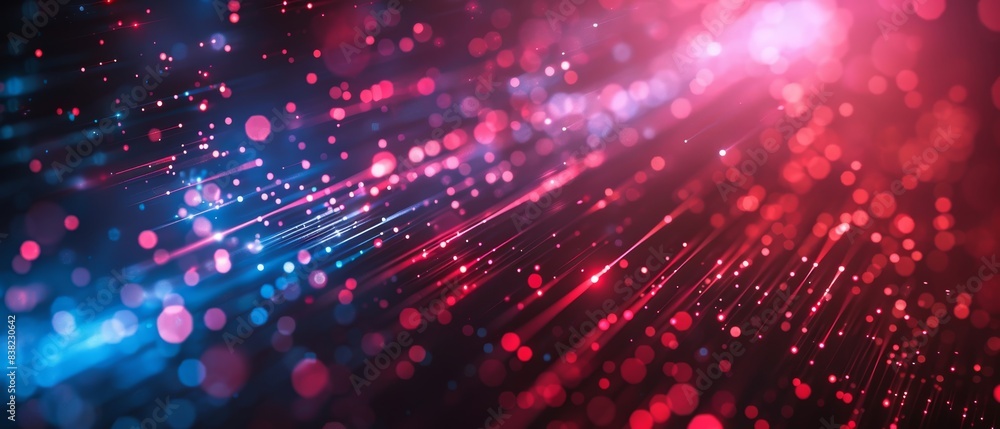 Abstract technology lines with a futuristic glow in red and blue Abstract technology lines with a futuristic glow in red and blue