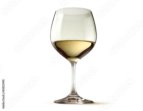 Wein Glas isoliert auf weißen Hintergrund, Freisteller