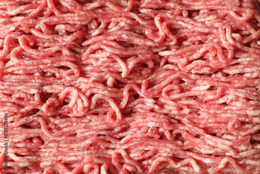 Raw ground meat as background, top view Raw ground meat as background, top view