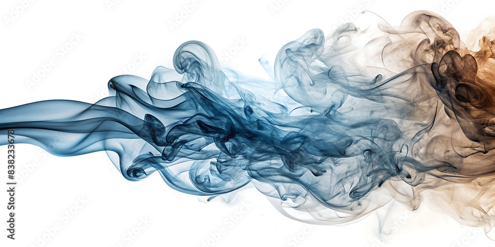 blue smoke isolated on white blue smoke isolated on white