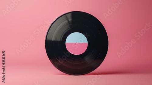 Wallpaper Mural Vinyl Record on Pink Background Torontodigital.ca