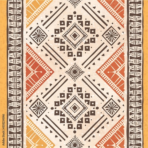 seamless pattern with tribe pattern