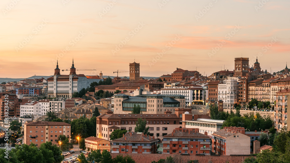 Aerial View of Teruel, Spain at Sunset Aerial View of Teruel, Spain at Sunset