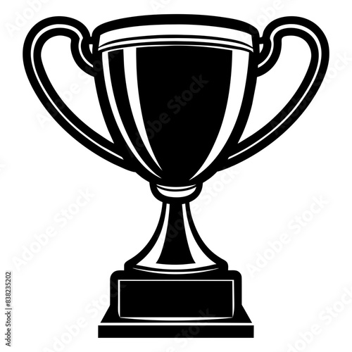 gold trophy cup vector illustration