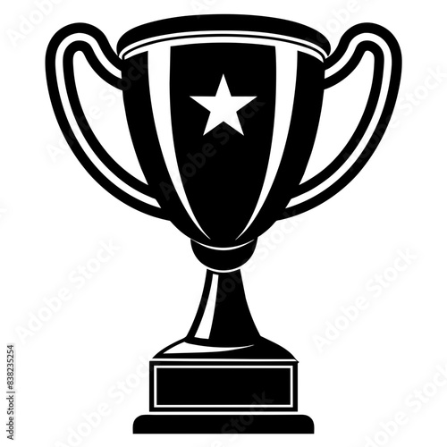 gold trophy cup vector illustration
