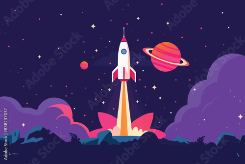 space vector illustration and alien astronaunts