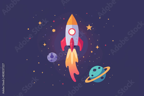space vector illustration and alien astronaunts