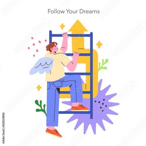 YOLO concept Flat Vector illustration.