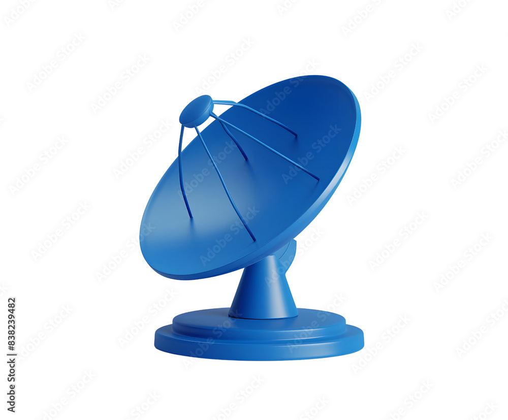 Blue Satellite Dish 3D Illustration Blue Satellite Dish 3D Illustration