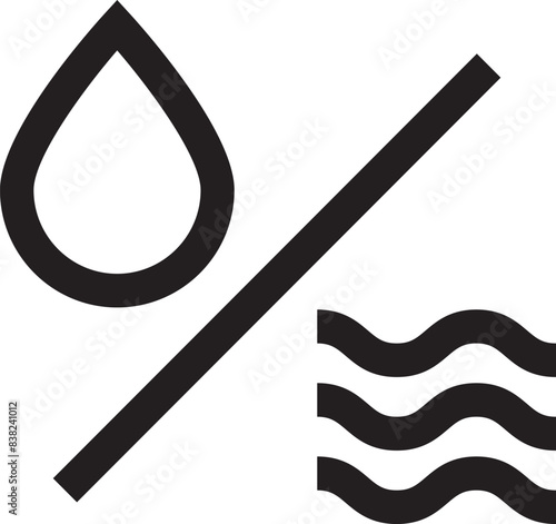 Wet and dry icon, vector illustration