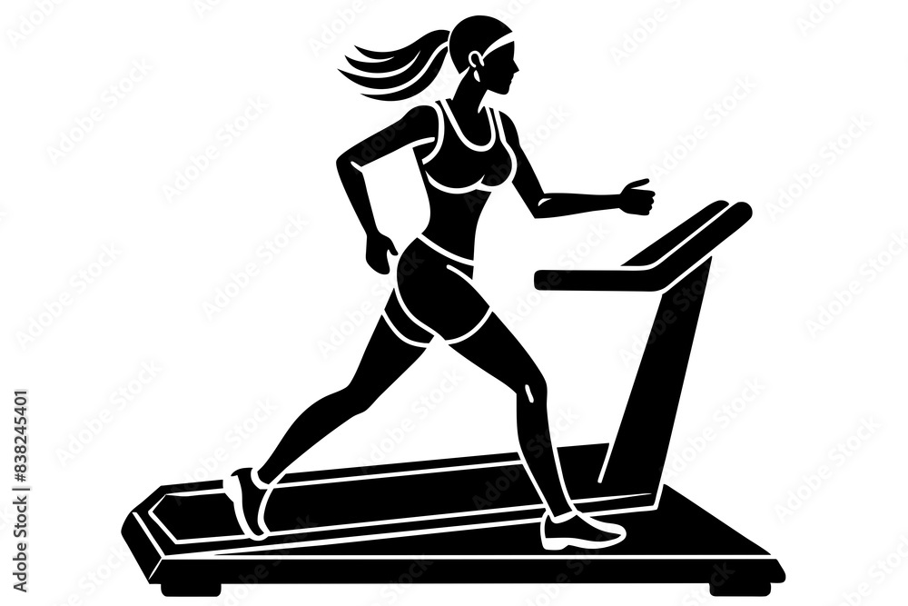 while jogging silhouette vector illustration while jogging silhouette vector illustration