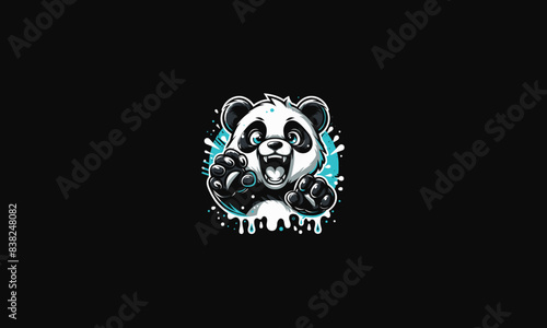 panda angry vector illustration artwork design