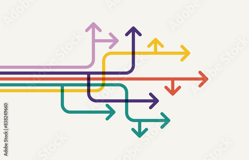 Abstract arrow direction. Technology background