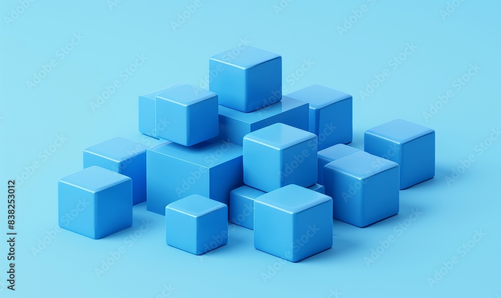 An abstract 3D render on a geometric background design An abstract 3D render on a geometric background design