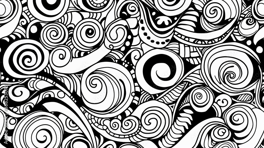 Obraz premium Adult colouring book page