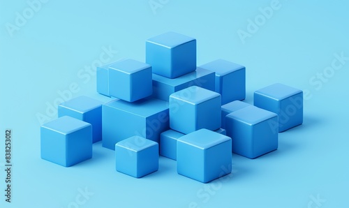 An abstract 3D render on a geometric background design