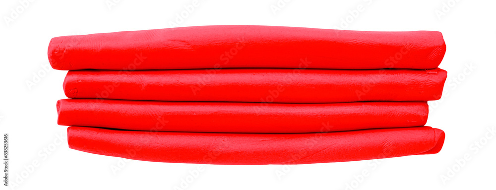 Red plasticine isolated on transparent background. Red plasticine isolated on transparent background.