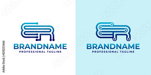 Letters ER Technology Logo, Great for Tech Hardware and Electronics Brands
