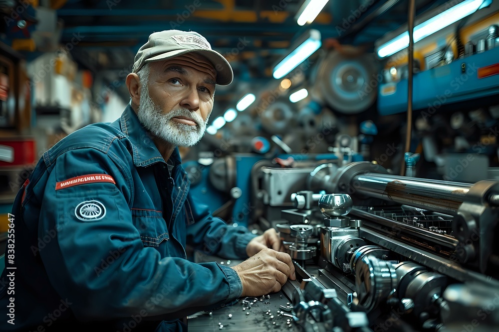 Machinist's workshop: bustling hub of precision and expertise Machinist's workshop: bustling hub of precision and expertise