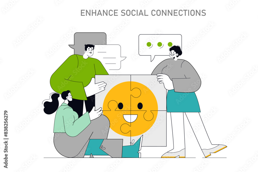 Fototapeta premium Employee well-being concept. Vector illustration.