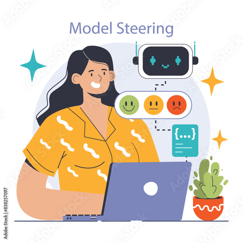 Prompt-engineers writing a command to a artificial neuron network