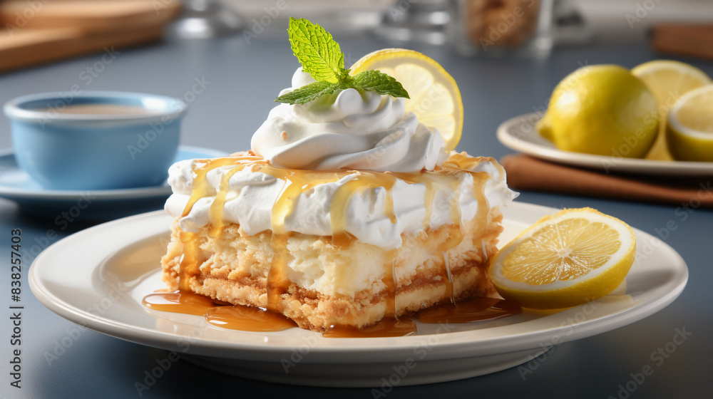 A Vibrant Food Photograph of a Lemon Tart A Vibrant Food Photograph of a Lemon Tart