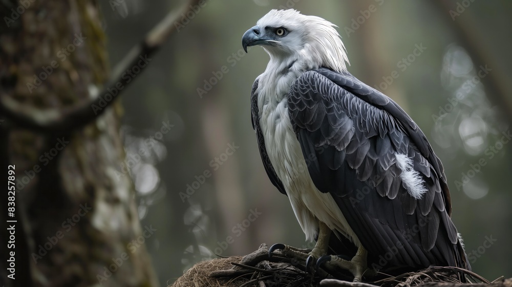 Fototapeta premium harpy eagle in its natural habitat - rainforest animal