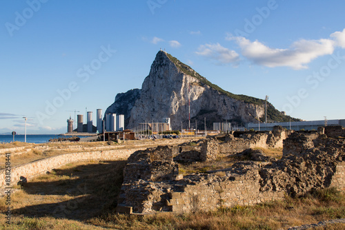 View of the Rock of Gibraltar, from La Línea de la Concepción.