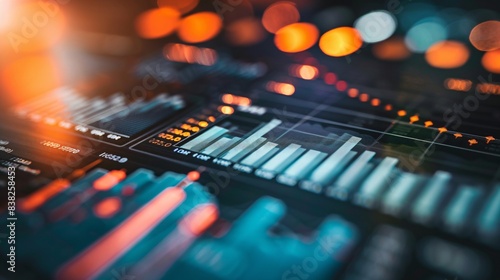 Wallpaper Mural A close-up of a stock market index chart with detailed financial data and analysis Torontodigital.ca