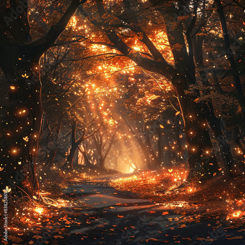 Autumn Where Illustrate Autumn Forest Electric Forest photo