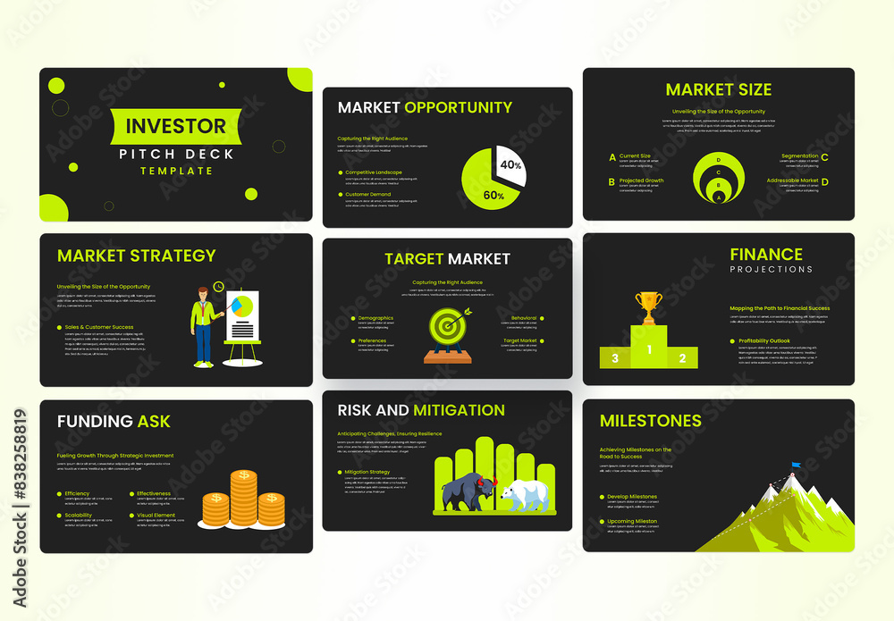 Pitch Deck Presentation TempIate Stock Template | Adobe Stock