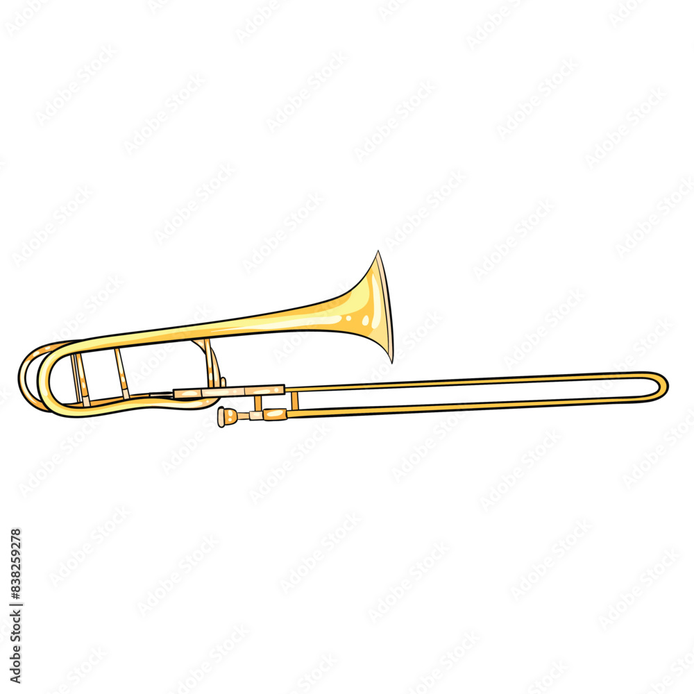Obraz premium trombone - brass musical instrument