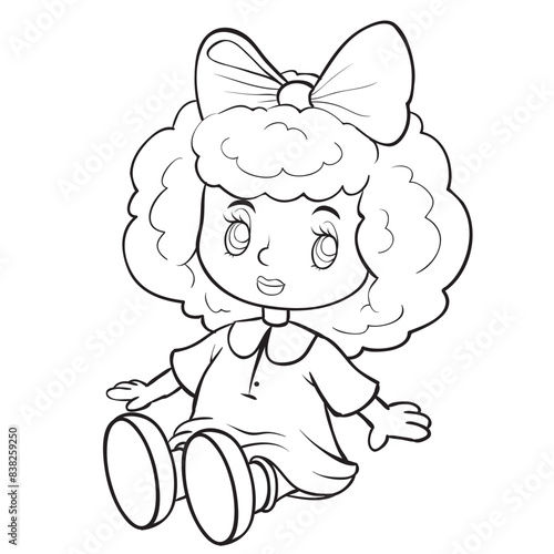 doll with a big bow on her head