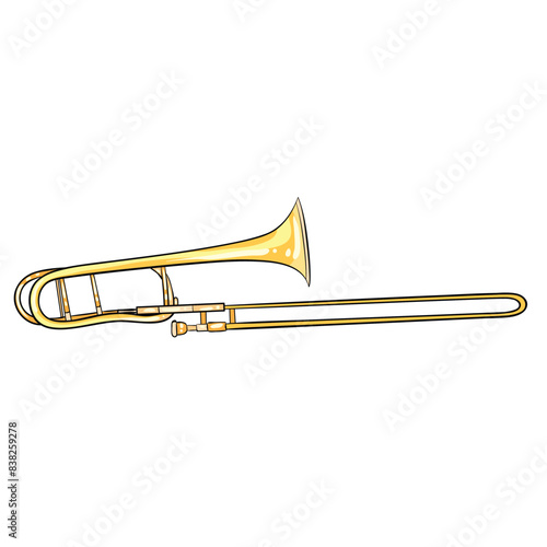 trombone - brass musical instrument