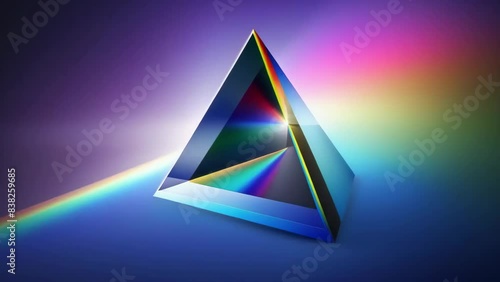 abstract triangle prism light moving background animation art - 4k new stock video footage animation design AI