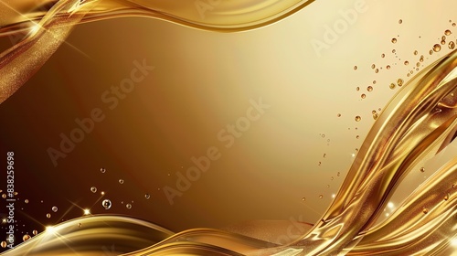 A traditional gold banner that offers plenty of copy space and is ideal for high-end, opulent content, Generative AI.