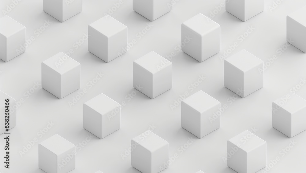3D rendering of geometric shapes. Computer generated minimalistic background with cubes. Modern design for posters, covers, branding, banners, and placards. 3D rendering of geometric shapes. Computer generated minimalistic background with cubes. Modern design for posters, covers, branding, banners, and placards.