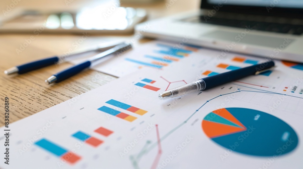 A photograph of a financial analysis chart with various stock market indicators and metrics A photograph of a financial analysis chart with various stock market indicators and metrics
