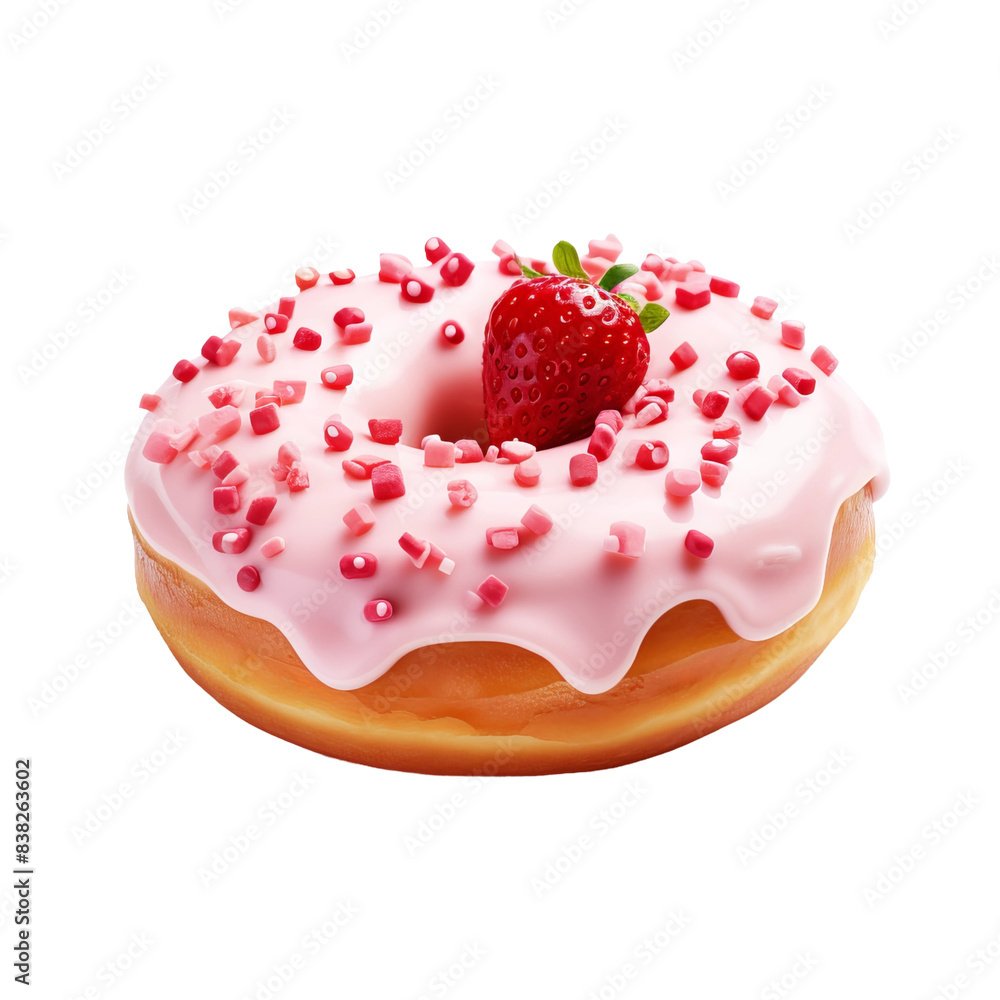 donut with strawberry donut with strawberry
