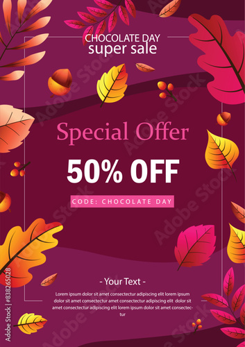 World Chocolate Mint Day Vector Illustration. Suitable for greeting card, poster and banner. ! A day dedicated to the delicious and refreshing combination of rich chocolate and cool, minty flavor