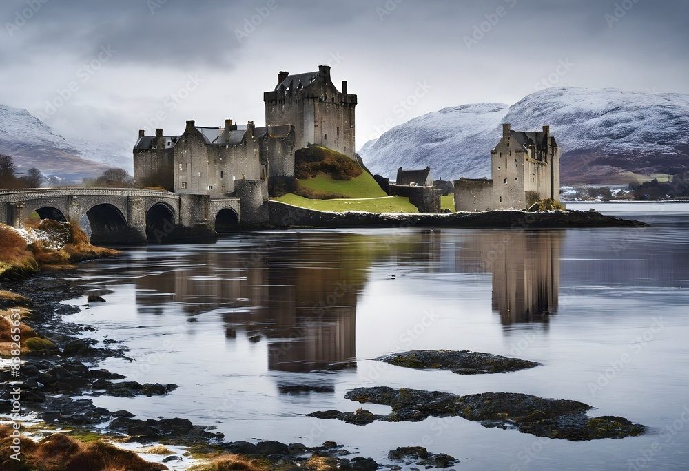 A view of Eilean Donan Castle in Scotland A view of Eilean Donan Castle in Scotland
