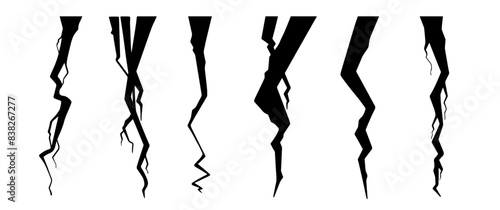 Lightning vector, Thunderstrom graphic elements design ,Silhouette of Thunder strike,Bolt symbol, Night background element, for banner with PNG